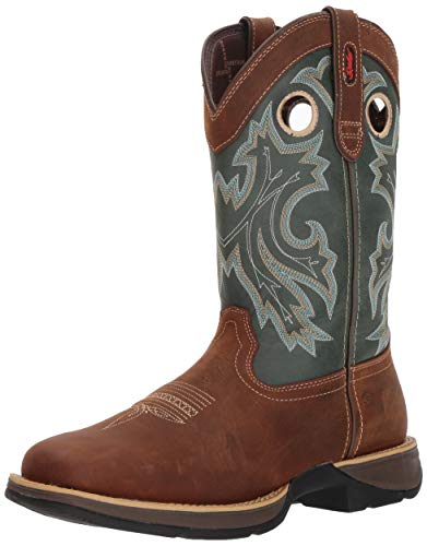 Durango Men's Rebel Pull-On Western Boot Mid Calf, Saddlehorn and Clover, 10 M US